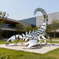 Large Metal Scorpion Silhouette Sculpture
