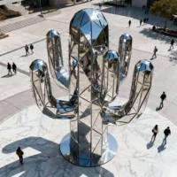 Large Metal Yard Cactus