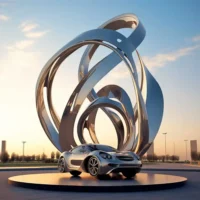 Large Outdoor Abstract Statue Commercial Exhibition Center Project