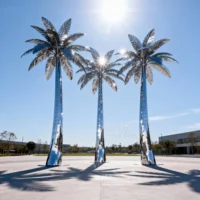 Large Outdoor Metal Palm Tree Sculpture