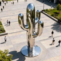 Large Sculpture Cactus Metal