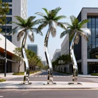 Large Stainless Steel Palm Tree For Garden