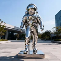 Life Size Cosmonaut Metal Sculpture Decor Outdoor