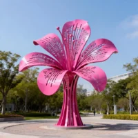 Metal Allium Flower Garden Sculpture
