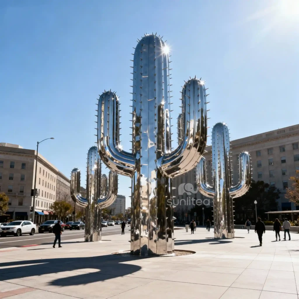 Metal Cactus Sculptures For Sale