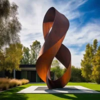 Metal Corten Steel Garden Abstract Sculpture