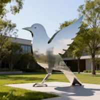 Metal Dove of Peace Silhouette Sculpture