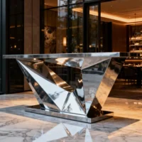 Metal Modern Reception Counter Office Home Hotel Use