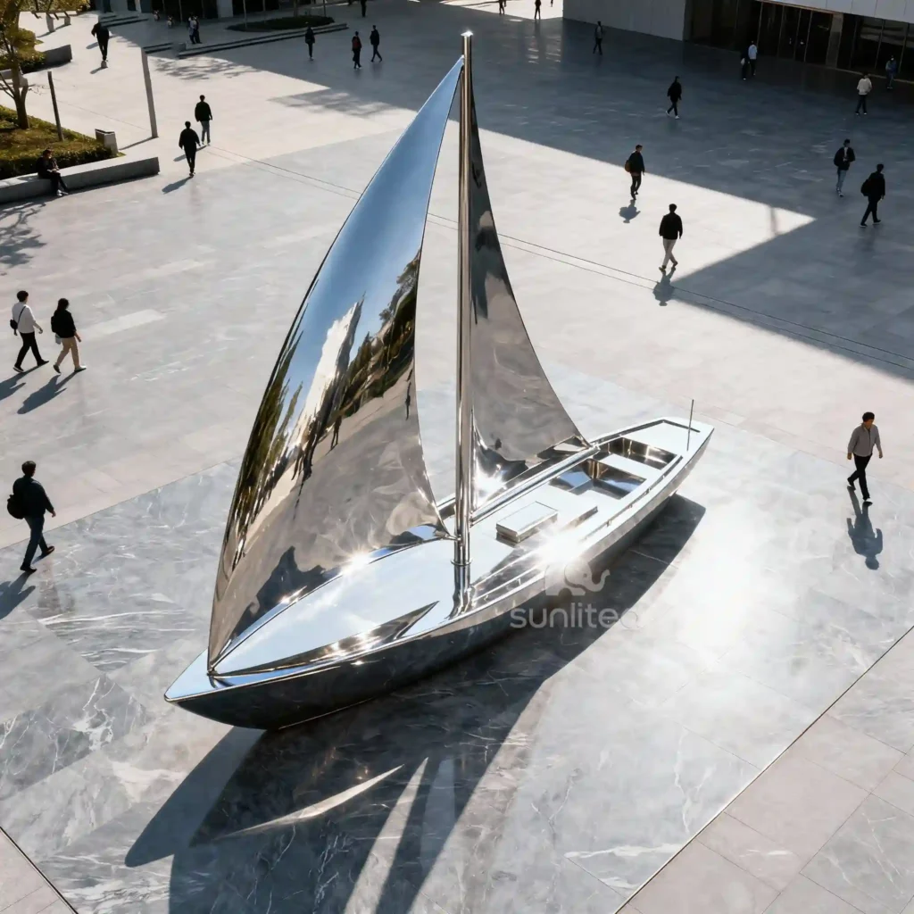 Metal Sailboat Sculptures For Sale