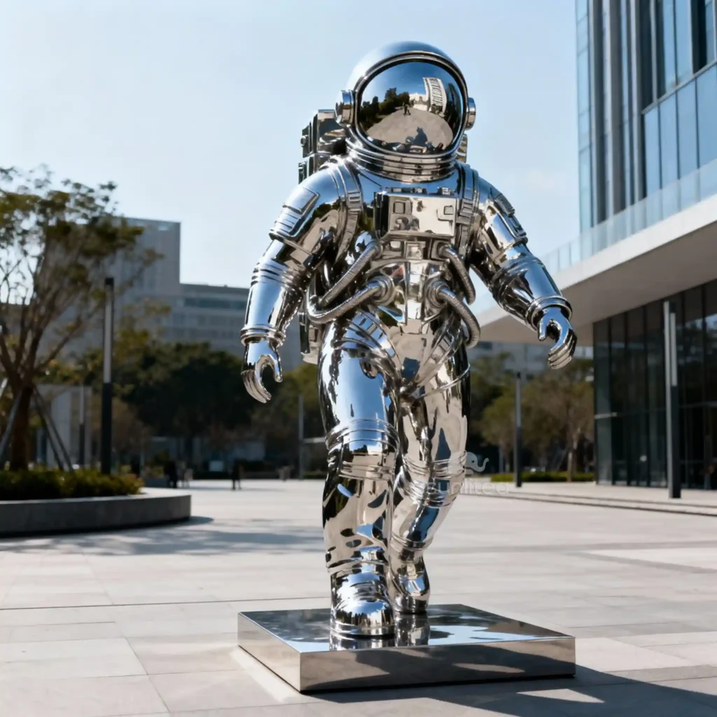 Metal Standing Big Size Astronaut Statue For Sale Decor Home