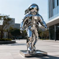 Metal Standing Big Size Astronaut Statue For Sale Decor Home