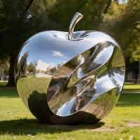 Metalworks Large Mirror Apple Sculpture
