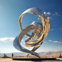 Modern Metal Large Sculpture Decor Commercial Shopping Center