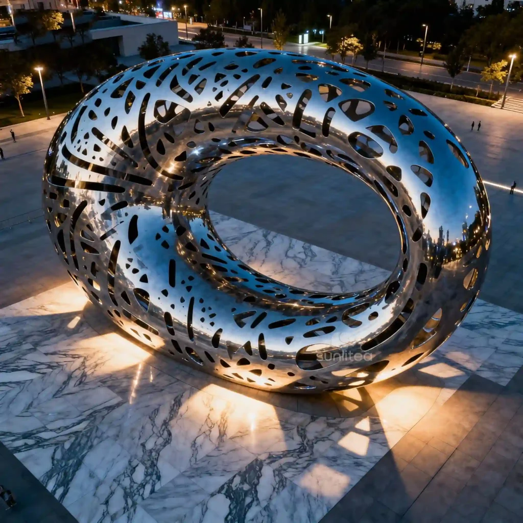 Night Large Metal Circle Decor Square