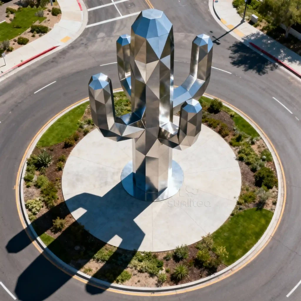 Outdoor Art Metal Tall Cactus