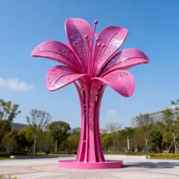 Outdoor Giant Allium Metal Sculpture