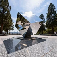 Outdoor Giant Metal Cube Sculpture