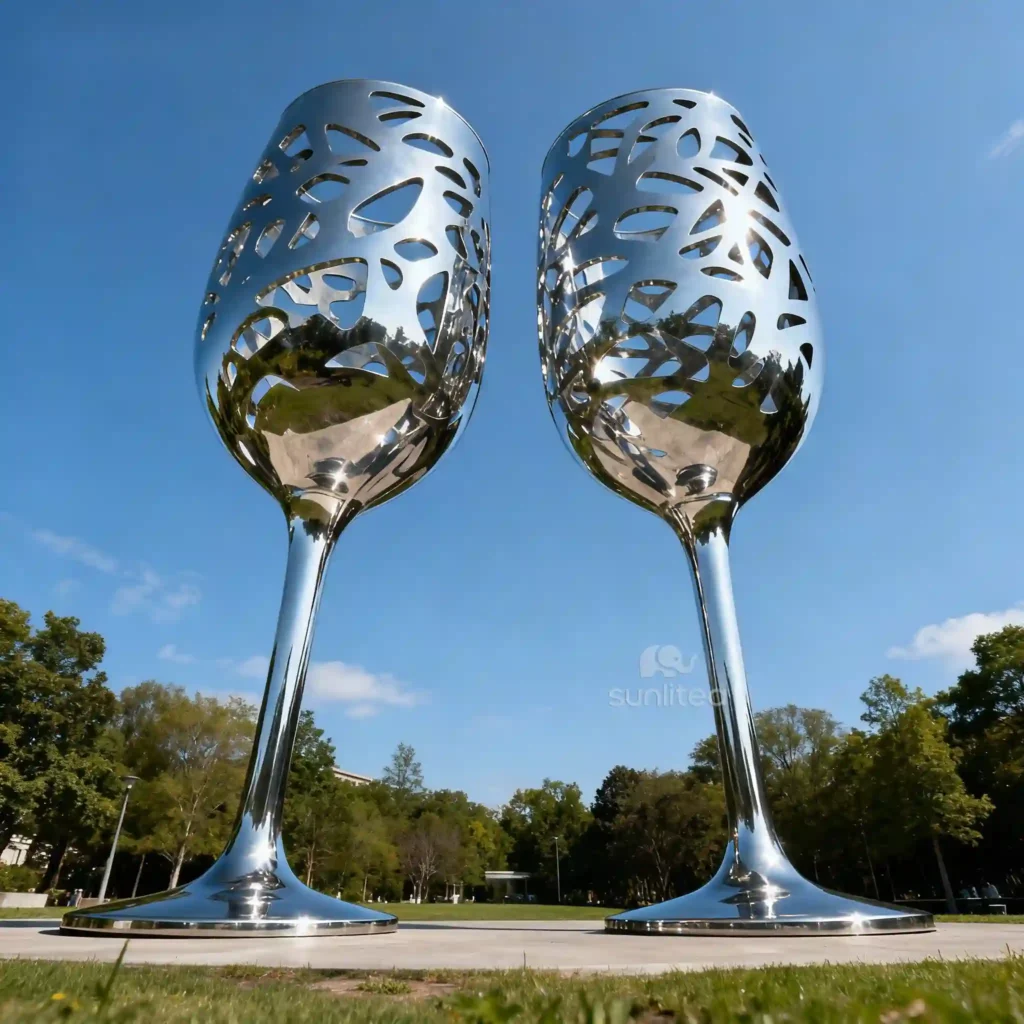 Outdoor Large Wine Glass Statue