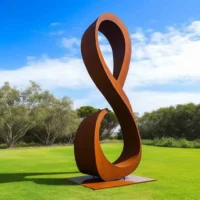 Outdoor Metal Corten Steel Art Eight Sculpture STL-CS8