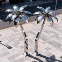 Outdoor Palm Tree Metal Sculpture