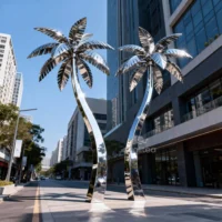 Outdoor Tall Metal Palm Tree