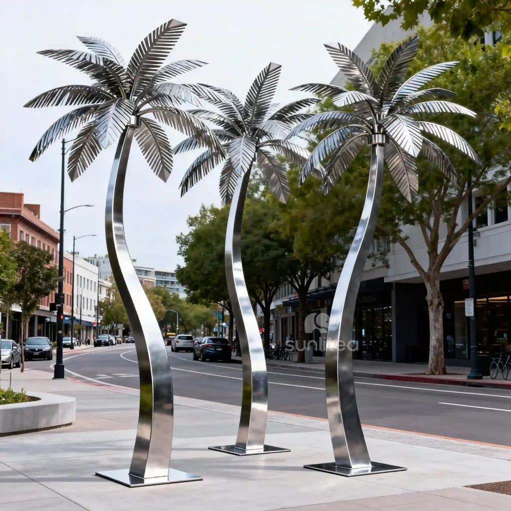 Palmetto Tree Metal Art Sculpture