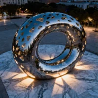 Stainless Steel Large Circle Decor Outdoor