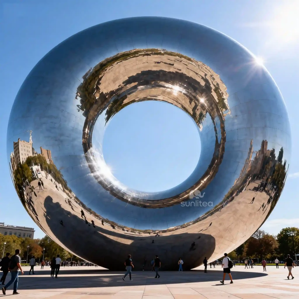 Stainless Steel Large Ring Sculpture Decor Outdoor