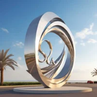 Stainless Steel Metal Circle Sculpture SLT-C02