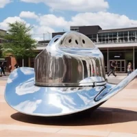 Stainless Steel Metal Hat Sculpture