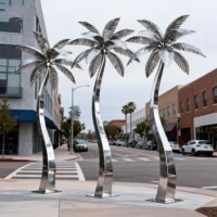 Welded Metal Palm Trees Decor