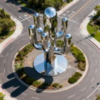 Yard Metal Cactus Garden Art Statue