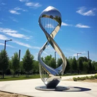 304 Stainless Steel Hourglass Statue