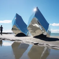 304 Stainless Steel Stone Shape Sculpture