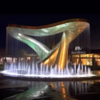 316 Stainless Steel Tall Outdoor Fountain