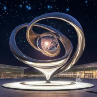 Abstract Metal Large Milky Way Sculpture