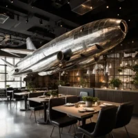 Art Deco Airplane Sculpture Stainless Steel