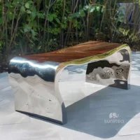 Art Decor Bench Metal Stainless Steel