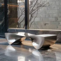 Artsy Bench Made of Stainless Steel