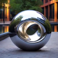 Big Metal Ball Garden Sculpture
