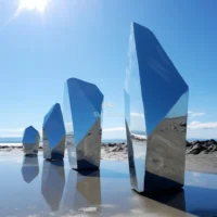 Big Metal Mirror Iceberg Sculpture