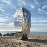 Big Metal Stone Sculpture For Garden