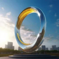 China Huge Metal Circle Sculpture Decor Outdoor