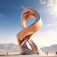 Custom Made Metal Big Abstract Statue