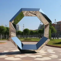 Custom Metal Octagonal Geometric Circle Sculpture