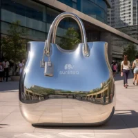 Giant Handbag Made of Stainless Steel