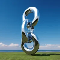 Giant Metal Chain Link Ring Sculpture