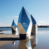 Giant Metal Iceberg Statue Decor Seaside