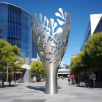Large Art Stainless Steel Tree Sculpture