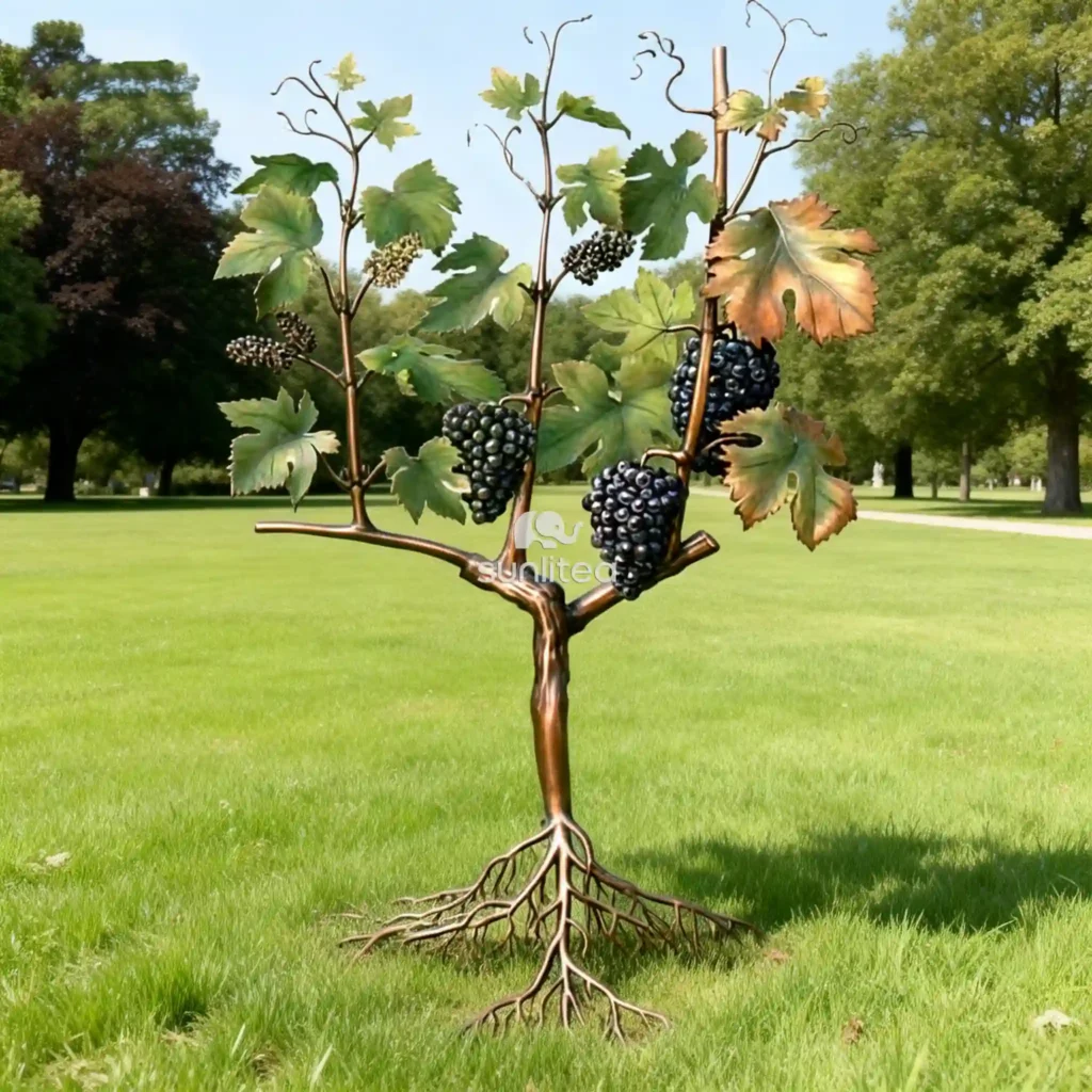 Large Bronze Grapevine Sculpture